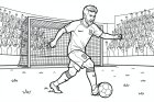 Coloriage le footballeur messi