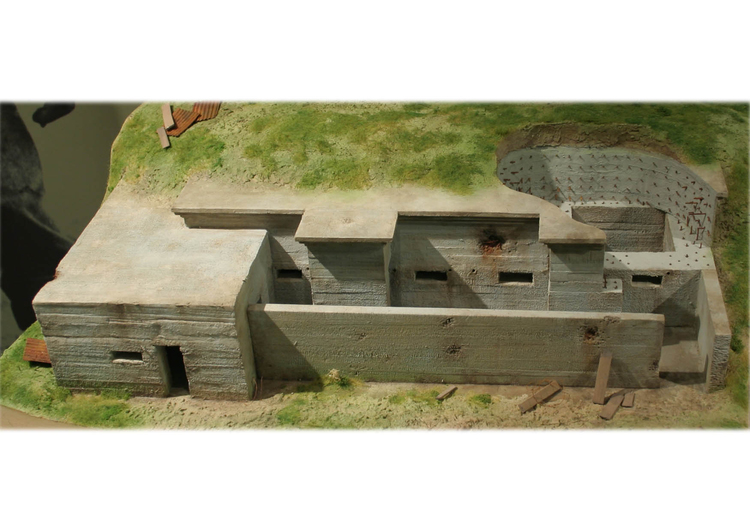 Photo maquette d'un bunker allemand 1916