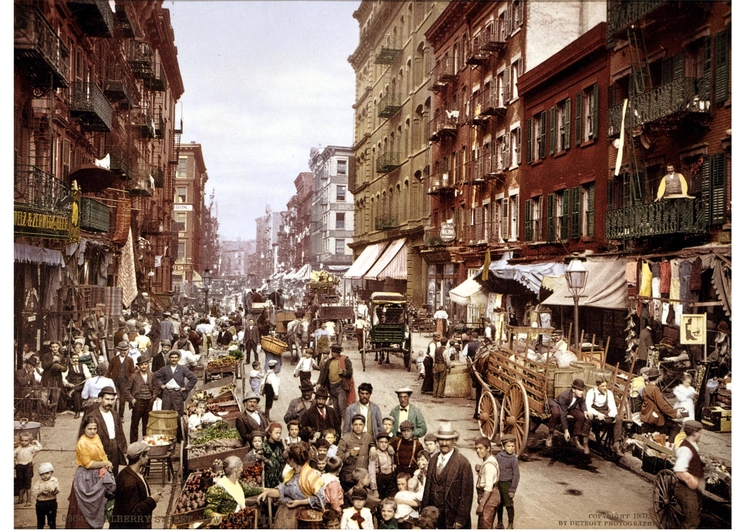 Photo New York, rue Mulberry en 1900