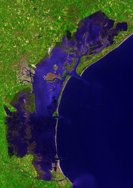 Photo photo satelitte de Venise