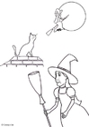 Coloriage sorcière